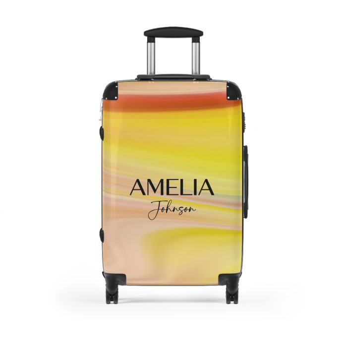 Custom Marble Suitcase - A personalized suitcase adorned with an elegant marble-themed design, perfect for travelers who want to add a touch of luxury to their luggage.