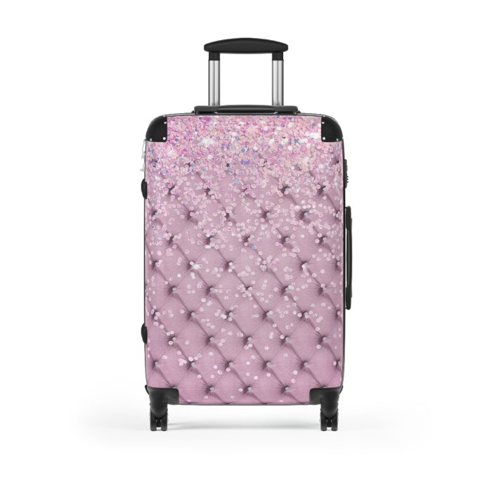 Glitter Suitcase - A glamorous travel essential that sparkles with style.