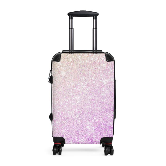 Pastel Glitter Suitcase - A dreamy and stylish travel companion with a touch of enchanting sparkle.