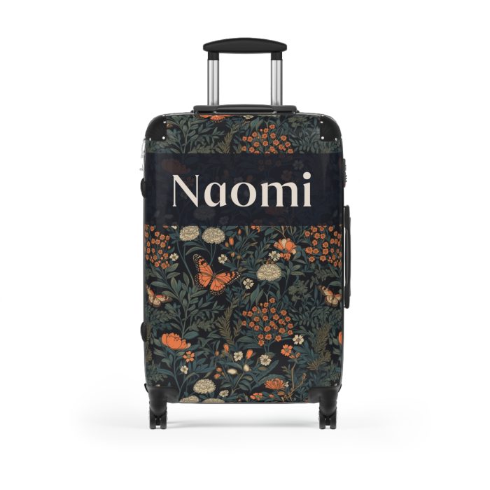 Custom Cottagecore Butterfly Suitcase - Crafted with care, this personalized luggage piece adorned with butterflies, reflects your unique travel spirit.