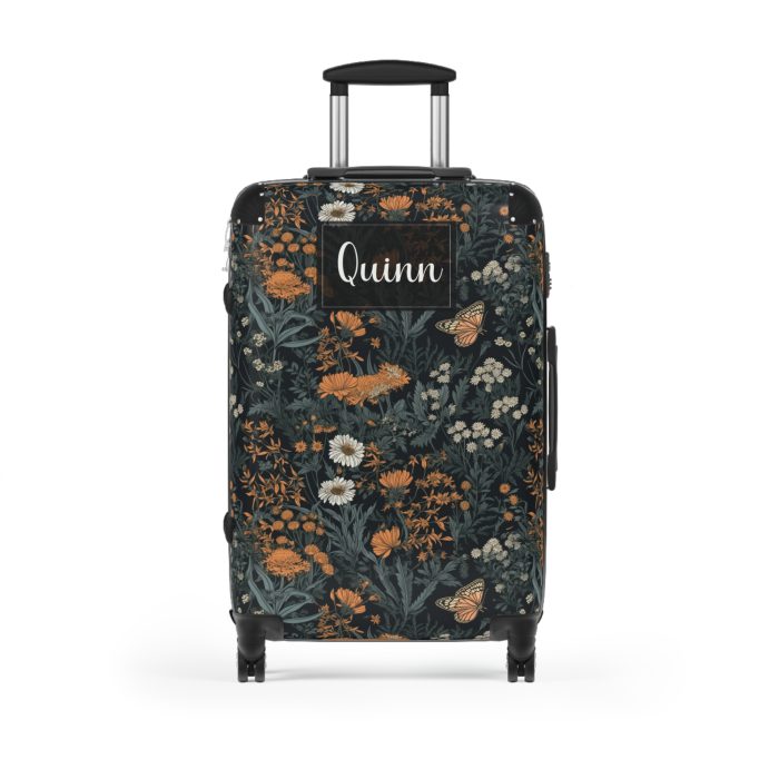 Custom Cottagecore Butterfly Suitcase - Crafted with care, this personalized luggage piece adorned with butterflies, reflects your unique travel spirit.