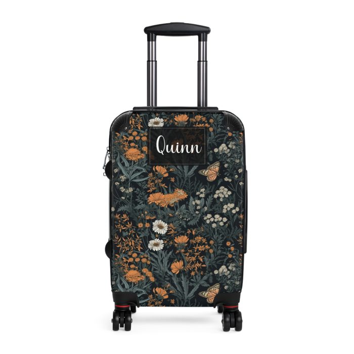 Custom Cottagecore Butterfly Suitcase - Crafted with care, this personalized luggage piece adorned with butterflies, reflects your unique travel spirit.