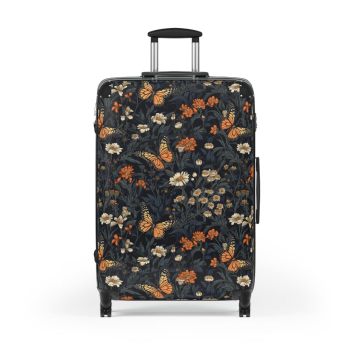 Cottagecore Butterfly Suitcase - A whimsical travel companion featuring vintage-inspired butterfly motifs, adding charm to your every adventure.