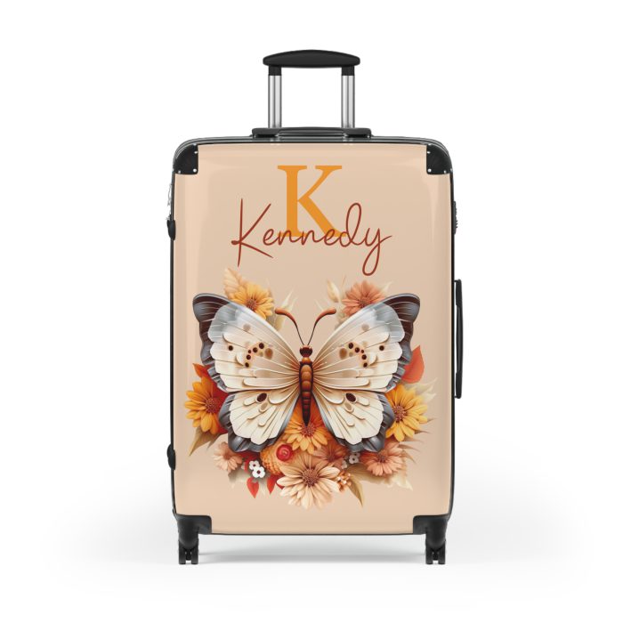 Custom Butterfly Suitcase - Personalized for a touch of elegance, expressing individuality with vibrant butterfly designs for your travel companion.