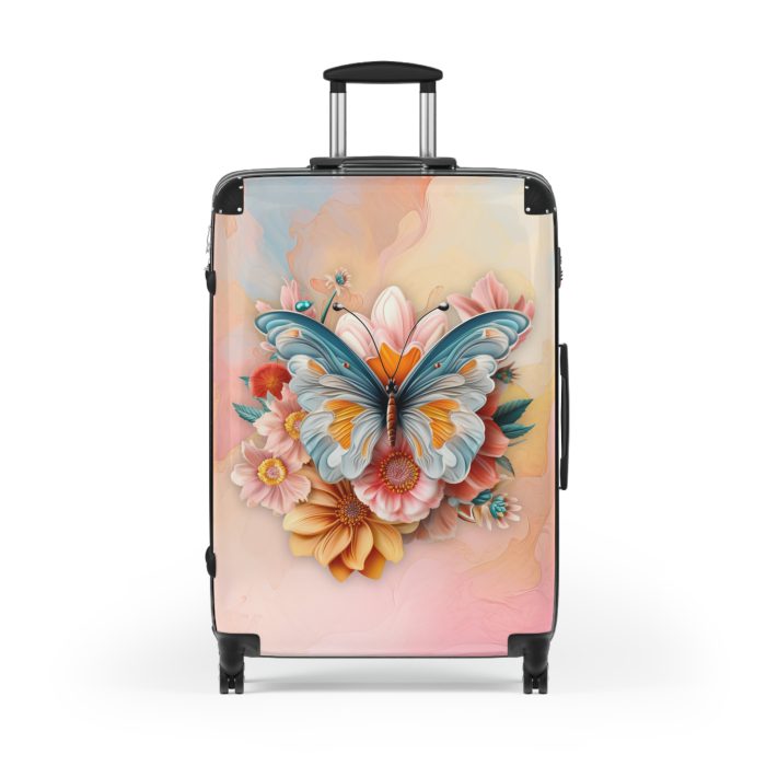 Butterfly Suitcase - An elegant travel gear featuring a butterfly-inspired design, perfect for those who appreciate the beauty of nature on their journeys.