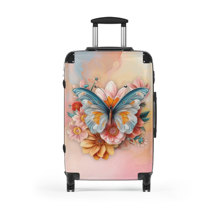 Butterfly Suitcase - An elegant travel gear featuring a butterfly-inspired design, perfect for those who appreciate the beauty of nature on their journeys.