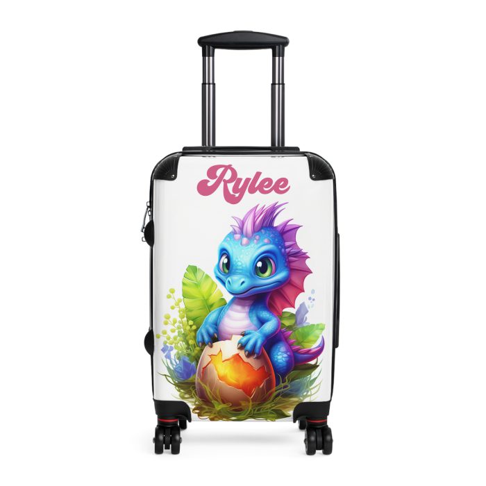 Custom Dinosaur Suitcase - A personalized luggage adorned with a unique dinosaur-themed design, perfect for travelers who want to embark on a prehistoric adventure in style.