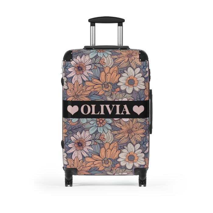 Custom Boho Floral Suitcase - Craft a personalized travel companion with unique Boho Floral designs that reflect your style and wanderlust.