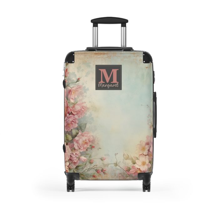 Custom Pastel Floral Suitcase - A unique way to express your travel style with personalized pastel florals.