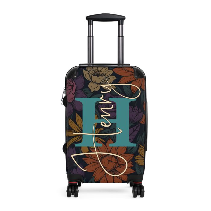 Custom Retro Floral Suitcase - Craft a personalized travel companion with unique retro floral designs reflecting your style and wanderlust.