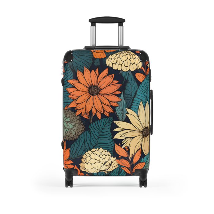 Retro Groovy Suitcase - A vibrant suitcase inspired by the retro era, a statement of free-spirited style and energy.