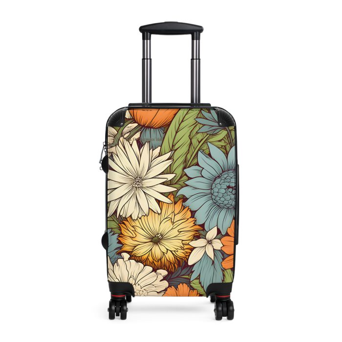 Retro Groovy Suitcase - A vibrant suitcase inspired by the retro era, a statement of free-spirited style and energy.