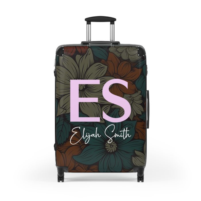 Custom Retro Floral Suitcase - Craft a personalized travel companion with unique retro floral designs reflecting your style and wanderlust.