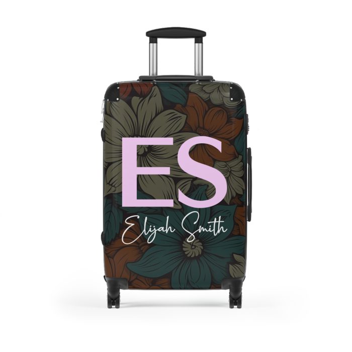 Custom Retro Floral Suitcase - Craft a personalized travel companion with unique retro floral designs reflecting your style and wanderlust.