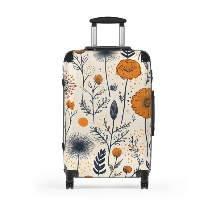 Boho Floral Suitcase - A stylish travel companion with vibrant bohemian floral design.