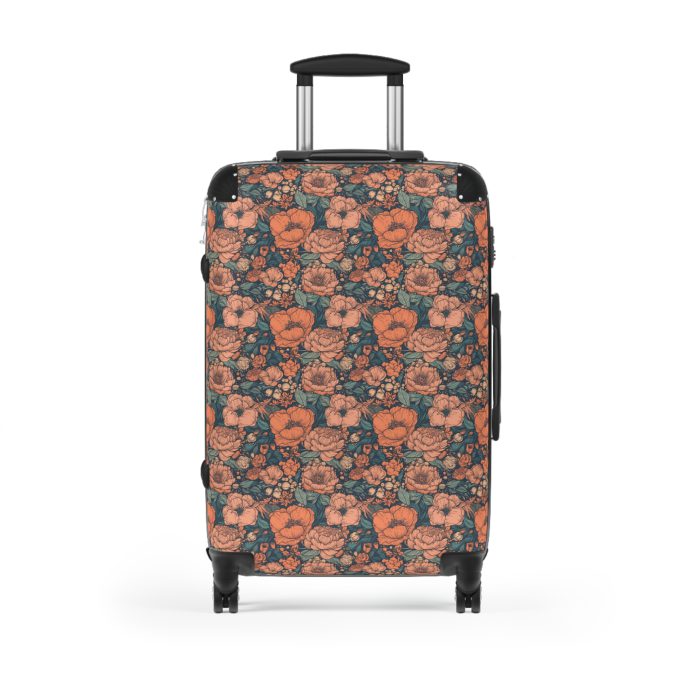 Boho Floral Suitcase - A stylish travel companion with vibrant bohemian floral design.