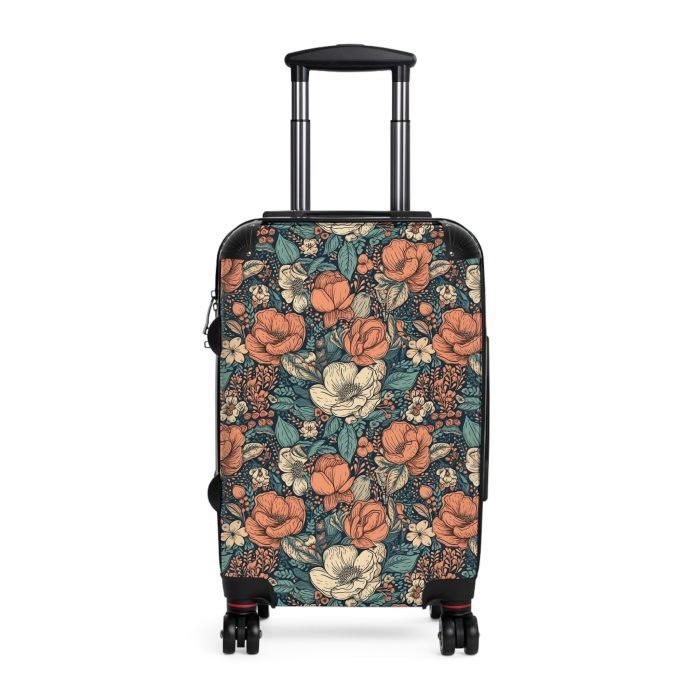 Boho Floral Suitcase - A stylish travel companion with vibrant bohemian floral design.