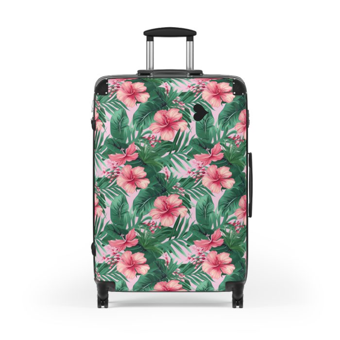 Tropical Floral Suitcase - Your vibrant travel companion for exploring tropical paradises and dream destinations.