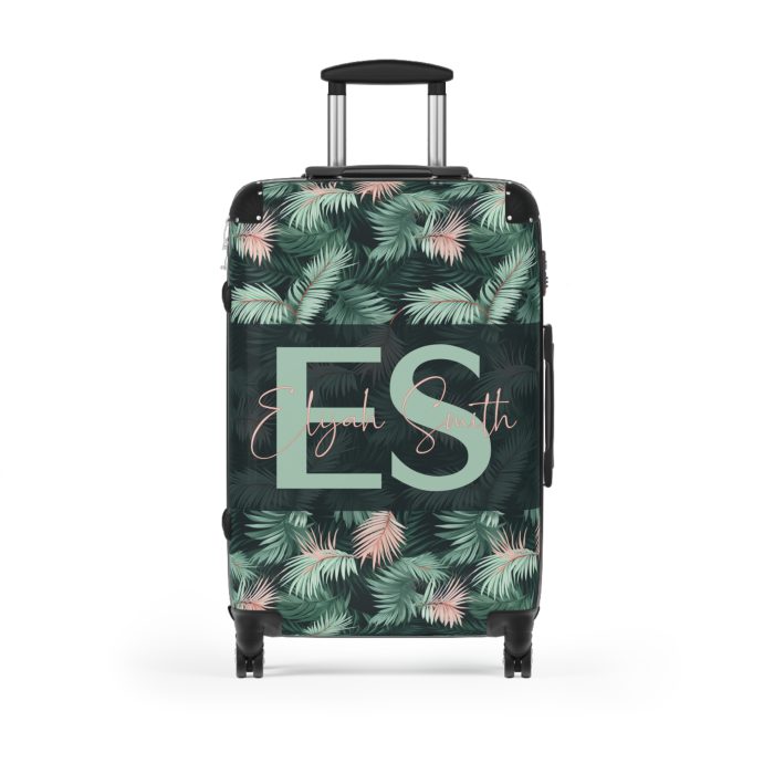 Custom Tropical Leaves Suitcase - Your unique travel companion, reflecting your individuality on every journey.