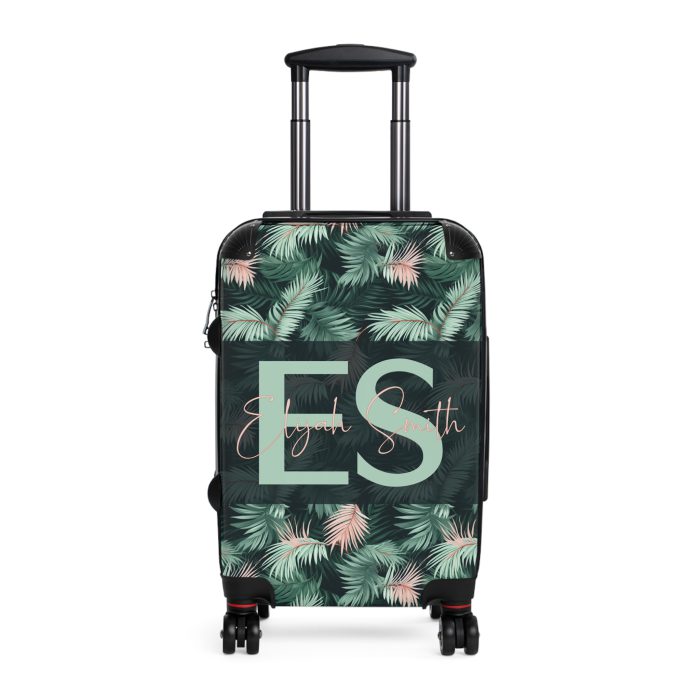 Custom Tropical Leaves Suitcase - Your unique travel companion, reflecting your individuality on every journey.