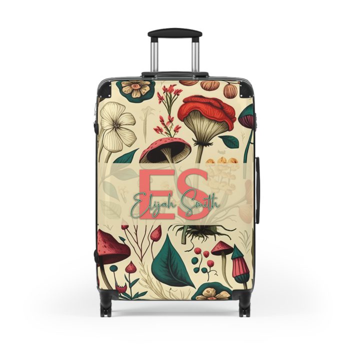 Custom Botanical Suitcase - A personalized suitcase adorned with a unique plant-themed design, perfect for travelers who want to bring a touch of nature to their luggage.