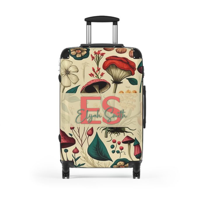 Custom Botanical Suitcase - A personalized suitcase adorned with a unique plant-themed design, perfect for travelers who want to bring a touch of nature to their luggage.