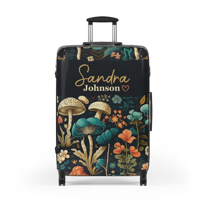 Custom Botanical Suitcase - A personalized suitcase adorned with a unique plant-themed design, perfect for travelers who want to bring a touch of nature to their luggage.