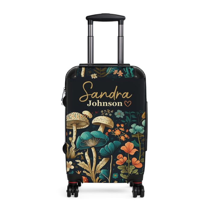 Custom Botanical Suitcase - A personalized suitcase adorned with a unique plant-themed design, perfect for travelers who want to bring a touch of nature to their luggage.