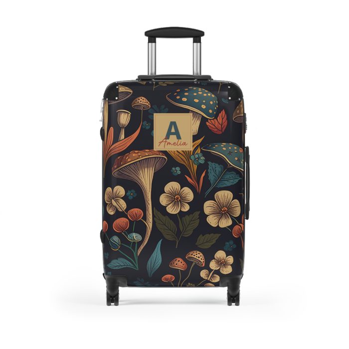 Custom Botanical Suitcase - A personalized suitcase adorned with a unique plant-themed design, perfect for travelers who want to bring a touch of nature to their luggage.