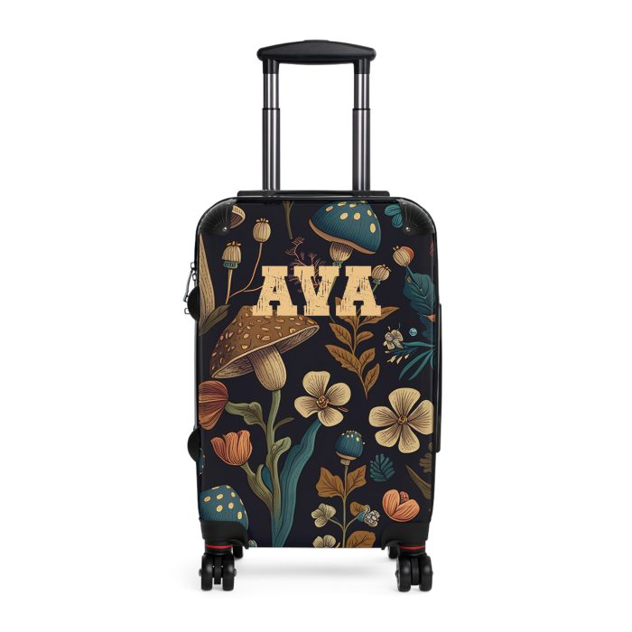 Custom Botanical Suitcase - A personalized suitcase adorned with a unique plant-themed design, perfect for travelers who want to bring a touch of nature to their luggage.