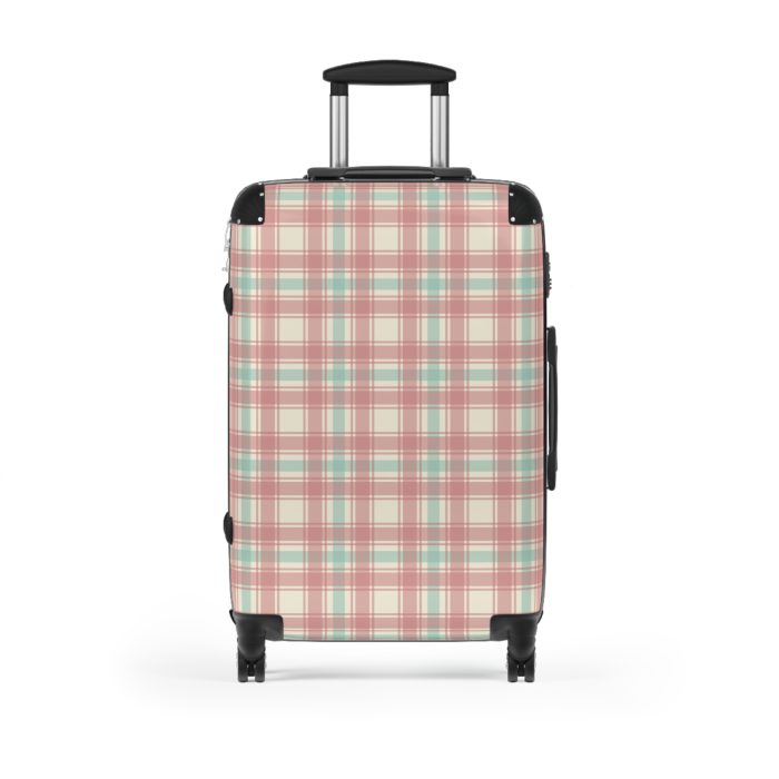 Retro Plaid Suitcase - A classic suitcase featuring vintage plaid design, perfect for travelers who love timeless style.