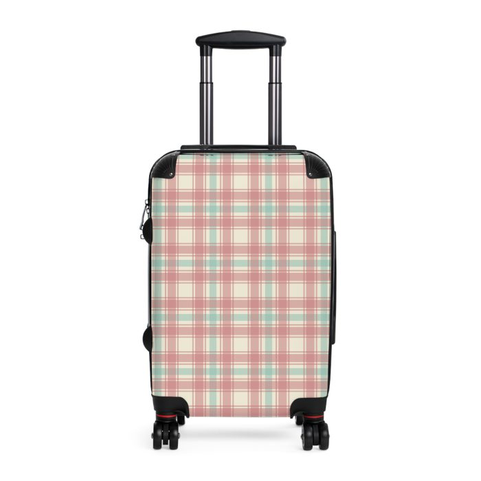 Retro Plaid Suitcase - A classic suitcase featuring vintage plaid design, perfect for travelers who love timeless style.