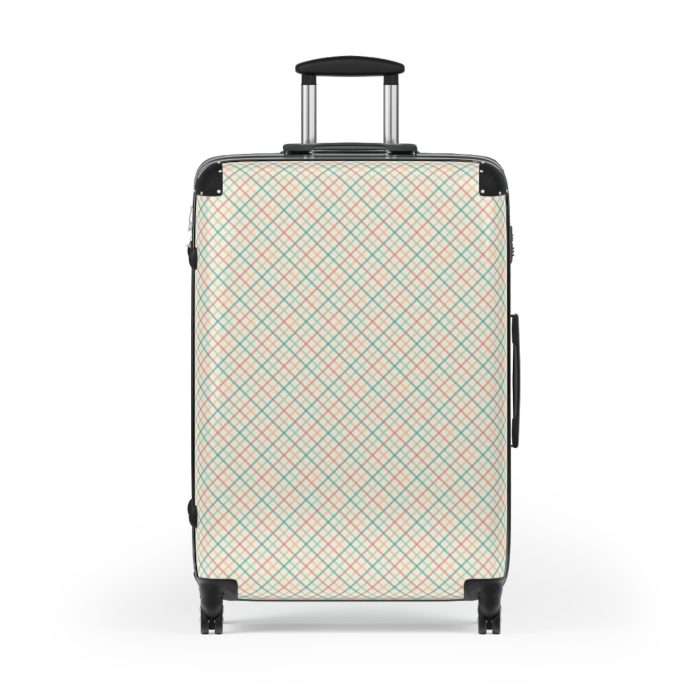 Retro Plaid Suitcase - A classic suitcase featuring vintage plaid design, perfect for travelers who love timeless style.