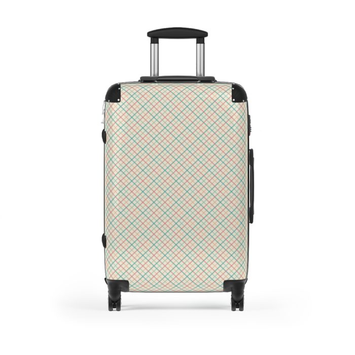 Retro Plaid Suitcase - A classic suitcase featuring vintage plaid design, perfect for travelers who love timeless style.