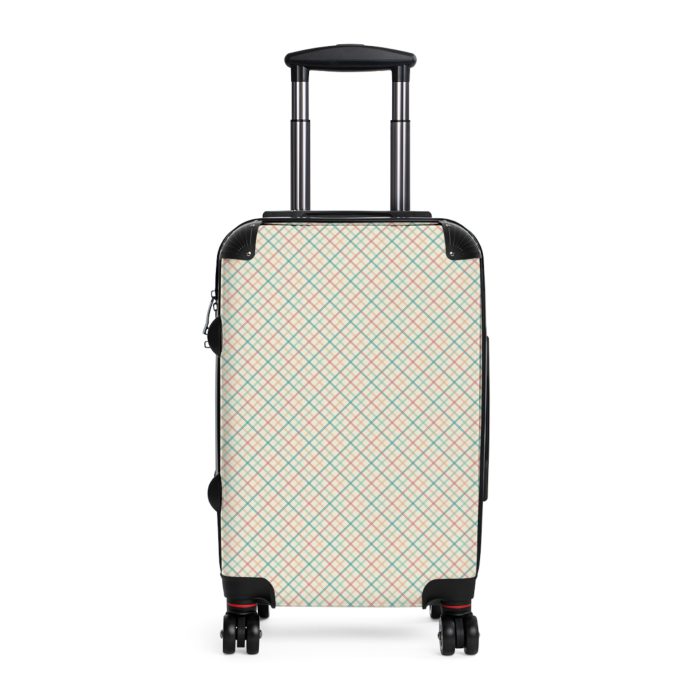 Retro Plaid Suitcase - A classic suitcase featuring vintage plaid design, perfect for travelers who love timeless style.