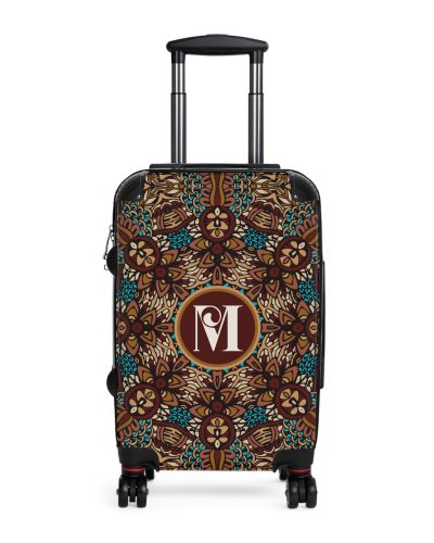 Custom Mandala Suitcase - A personalized suitcase adorned with a unique mandala design, perfect for travelers who want to add a touch of artistry to their luggage.