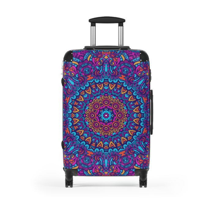 Mandala Suitcase - A stylish suitcase featuring an elegant mandala design, perfect for travelers who want to stand out in style.