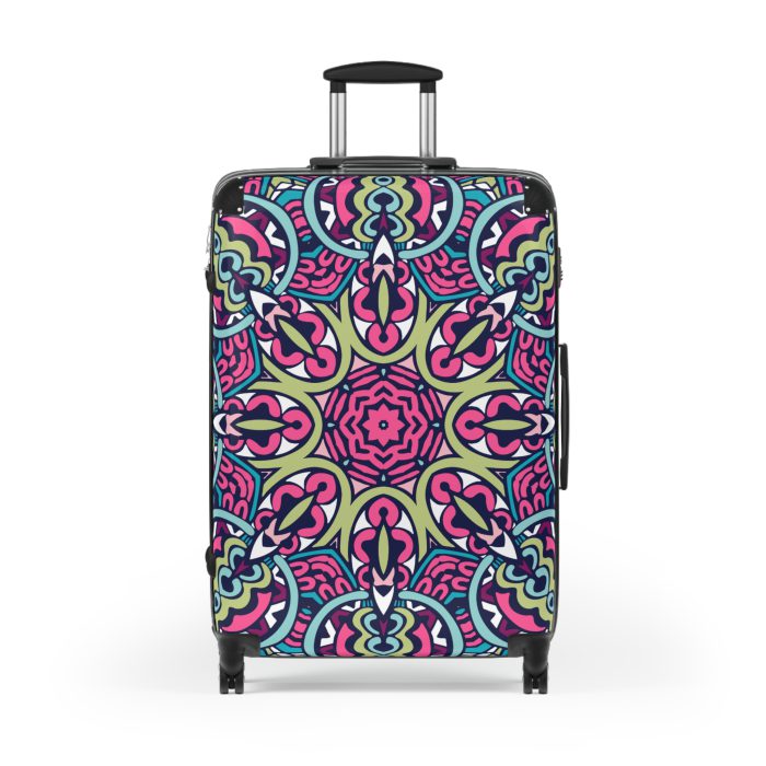 Mandala Suitcase - A stylish suitcase featuring an elegant mandala design, perfect for travelers who want to stand out in style.