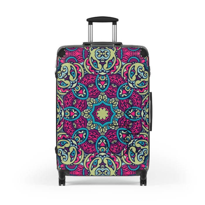 Mandala Suitcase - A stylish suitcase featuring an elegant mandala design, perfect for travelers who want to stand out in style.