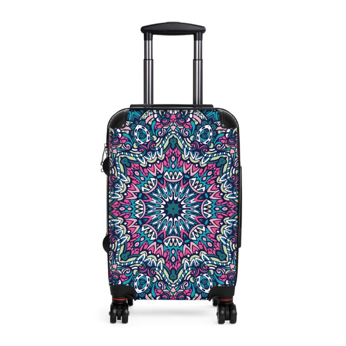 Mandala Suitcase - A stylish suitcase featuring an elegant mandala design, perfect for travelers who want to stand out in style.