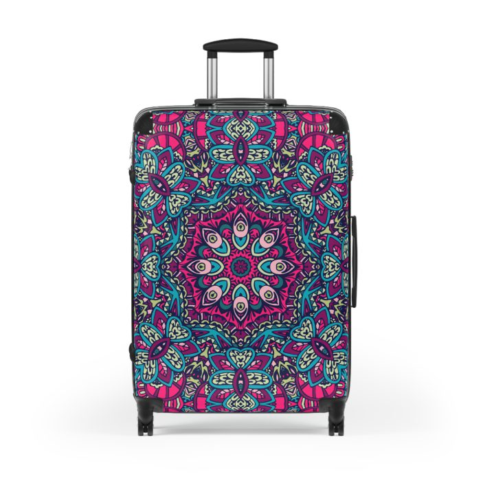 Mandala Suitcase - A stylish suitcase featuring an elegant mandala design, perfect for travelers who want to stand out in style.