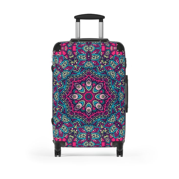 Mandala Suitcase - A stylish suitcase featuring an elegant mandala design, perfect for travelers who want to stand out in style.