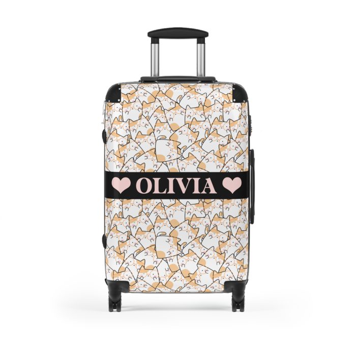 Custom Kawaii Suitcase - A charming personalized suitcase adorned with a cute and adorable design, perfect for travelers who love all things kawaii.