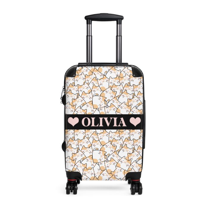 Custom Kawaii Suitcase - A charming personalized suitcase adorned with a cute and adorable design, perfect for travelers who love all things kawaii.