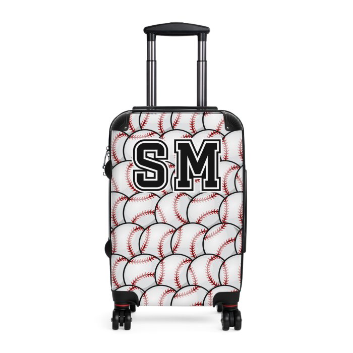 Custom Baseball Suitcase - A personalized sports travel gear with a baseball design, perfect for showcasing your passion for the game while on the go.