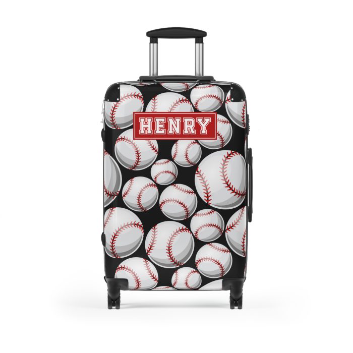 Custom Baseball Suitcase - A personalized sports travel gear with a baseball design, perfect for showcasing your passion for the game while on the go.