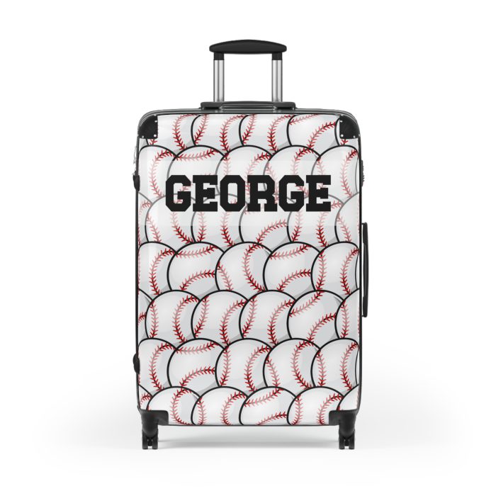 Custom Baseball Suitcase - A personalized sports travel gear with a baseball design, perfect for showcasing your passion for the game while on the go.