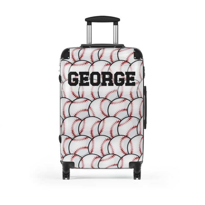 Custom Baseball Suitcase - A personalized sports travel gear with a baseball design, perfect for showcasing your passion for the game while on the go.