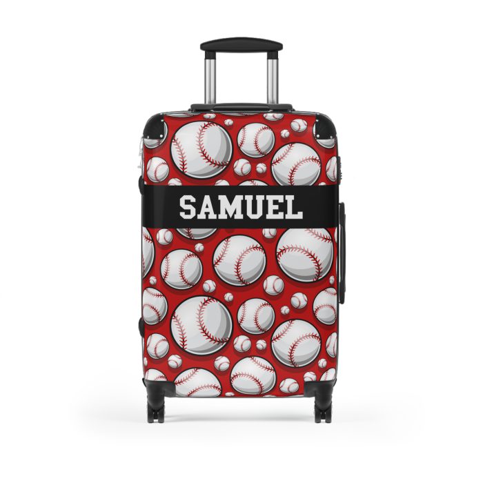 Custom Baseball Suitcase - A personalized sports travel gear with a baseball design, perfect for showcasing your passion for the game while on the go.