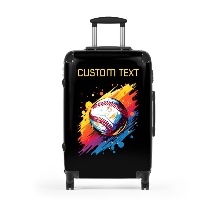 Custom Baseball Suitcase - A personalized sports travel gear with a baseball design, perfect for showcasing your passion for the game while on the go.